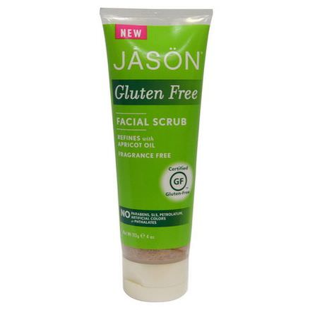 Jason Natural, Gluten Free, Facial Scrub, Fragrance Free 113g