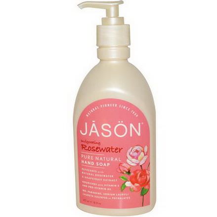 Jason Natural, Hand Soap, Invigorating Rosewater 473ml