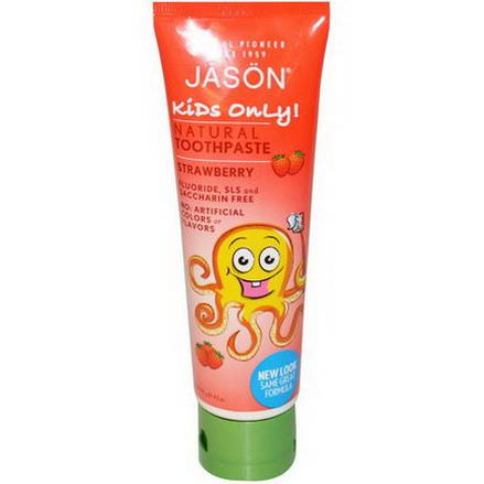 Jason Natural, Kids Only! Natural Toothpaste, Strawberry 119g