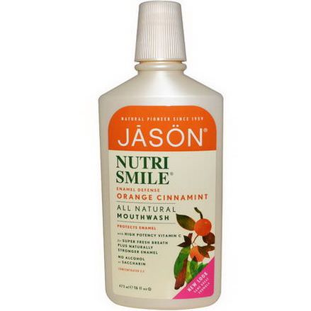 Jason Natural, NutriSmile, All Natural Mouthwash, Enamel Defense Orange Cinnamint 473ml