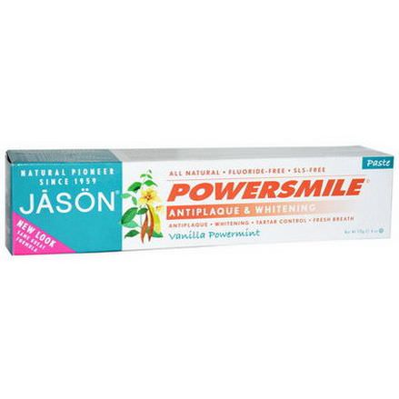 Jason Natural, Powersmile, Antiplaque&Whitening Toothpaste 170g