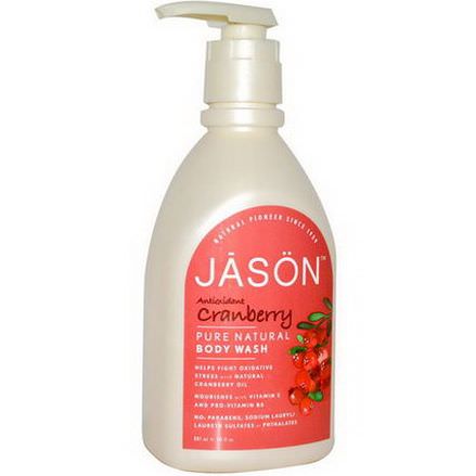 Jason Natural, Pure Natural Body Wash, Antioxidant Cranberry 887ml