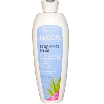 Jason Natural, Pure Natural Daily Conditioner, Fragrance Free 454g