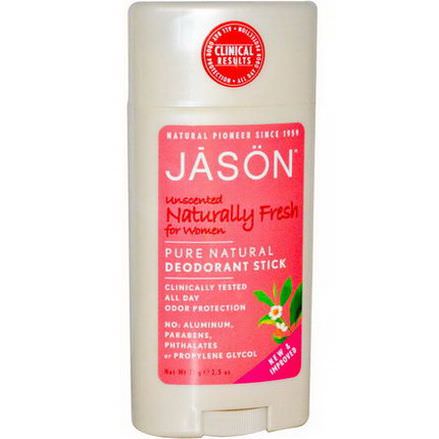 Jason Natural, Pure Natural Deodorant Stick for Women, Unscented 71g