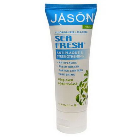 Jason Natural, Sea Fresh, Antiplaque&Strengthening Paste, Deep Sea Spearmint 85g