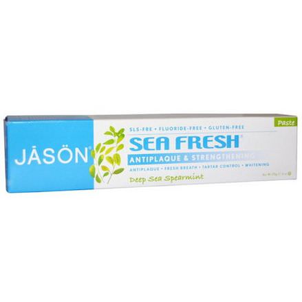 Jason Natural, Sea Fresh, Antiplaque&Strengthening Paste, Deep Sea Spearmint 170g