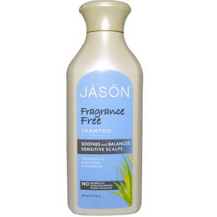 Jason Natural, Shampoo, Fragrance Free 473ml