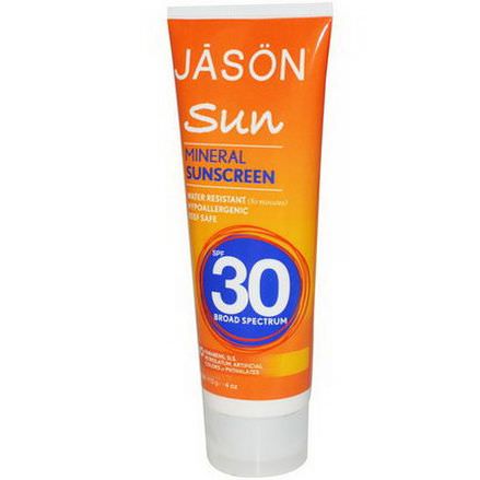 Jason Natural, Sun, Mineral Sunscreen, SPF 30 113g
