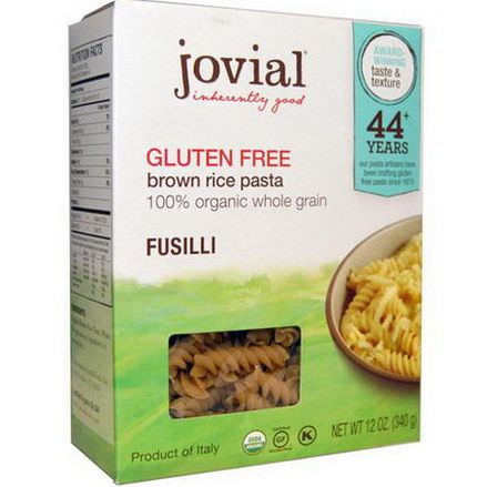 Jovial, Brown Rice Pasta, Fusilli, Gluten Free 340g