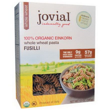 Jovial, Whole Wheat Pasta, Fusilli, 100% Organic Einkorn 340g