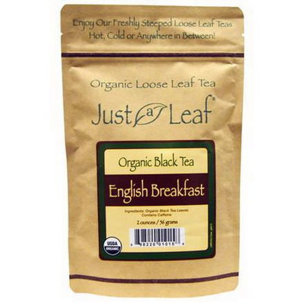Just a Leaf Organic Tea, Black Tea, English Breakfast 56g