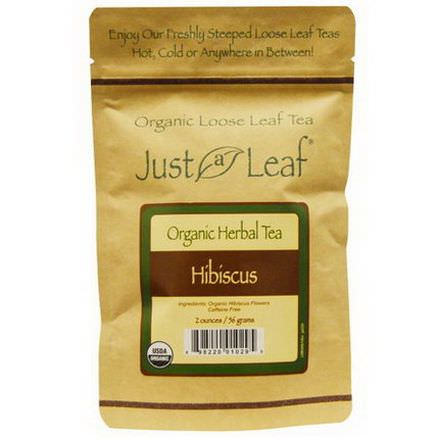 Just a Leaf Organic Tea, Hibiscus Loose Leaf Tea 56g