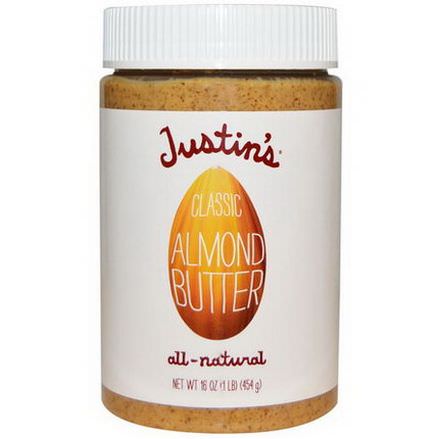 Justin's Nut Butter, Classic Almond Butter 454g
