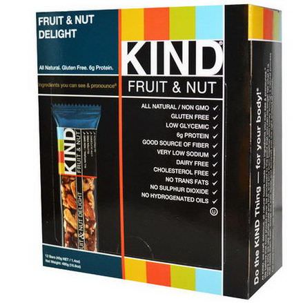 KIND Bars, KIND Fruit&Nut Bars, Fruit&Nut Delight, 12 Bars 40g Each