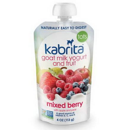 Kabrita, Goat Milk Yogurt and Fruit, Mixed Berry with Apple and Pear 113g