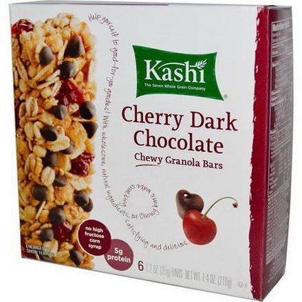 Kashi, Chewy Granola Bars, Cherry Dark Chocolate, 6-2 Bars 35g