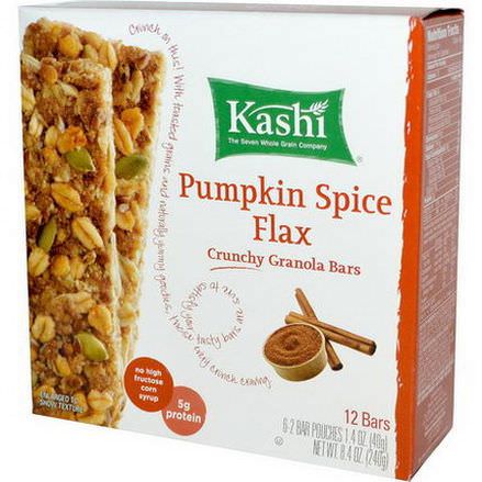 Kashi, Crunchy Granola Bars, Pumpkin Spice Flax, 6-2 Bars 40g