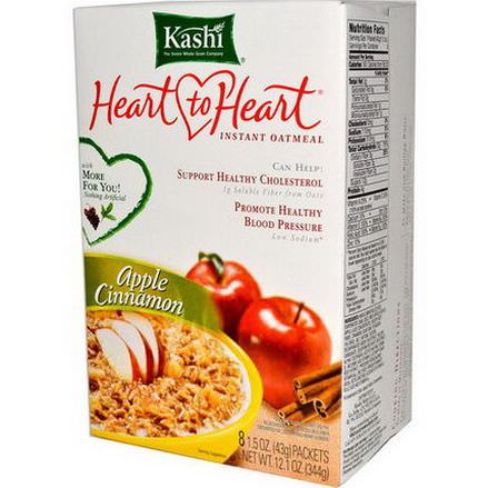 Kashi, Heart to Heart, Instant Oatmeal, Apple Cinnamon, 8 Packets 43g Each