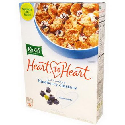 Kashi, Heart to Heart, Oat Flakes&Blueberry Clusters 380g