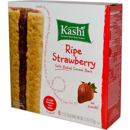 Kashi, Soft-Baked Cereal Bars, Ripe Strawberry, 6 Bars 35g Each