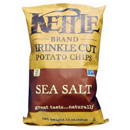 Kettle Foods, Krinkle Cut Potato Chips, Sea Salt 369g