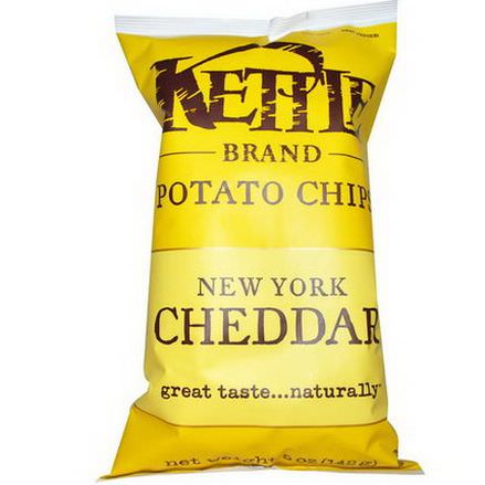 Kettle Foods, Potato Chips, New York Cheddar 142g