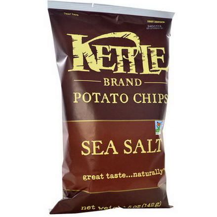 Kettle Foods, Potato Chips, Sea Salt 142g