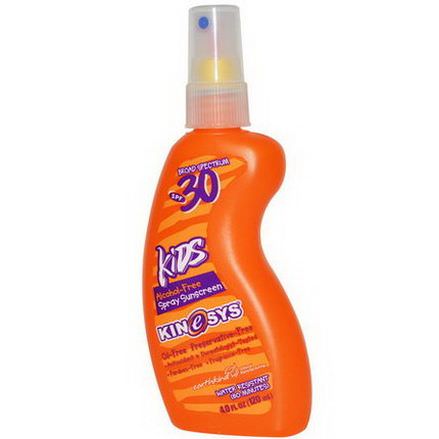 KineSys Inc. Kids, Spray Sunscreen, SPF 30, Alcohol-Free, Fragrance-Free 120ml