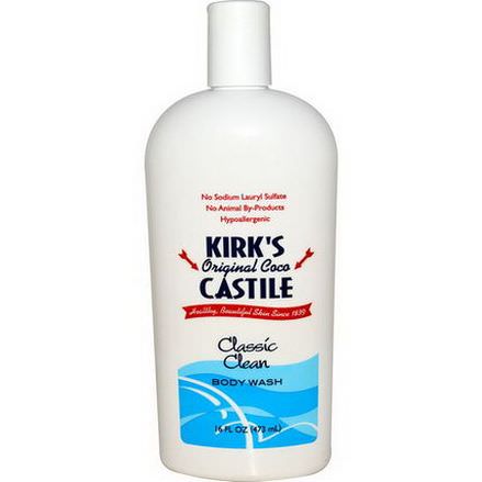 Kirk's, Original Coco Castile, Body Wash, Classic Clean 473ml