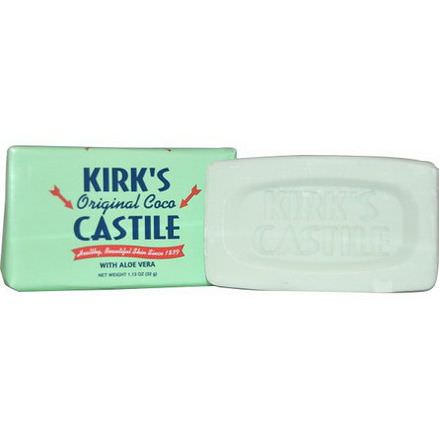 Kirk's, Original Coco Castile Soap, with Aloe Vera, 1 Bar 32g