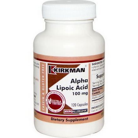 Kirkman Labs, Alpha Lipoic Acid, 100mg, 120 Capsules