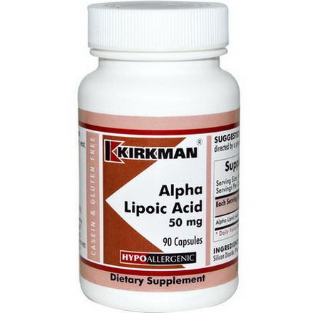 Kirkman Labs, Alpha Lipoic Acid, 50mg, 90 Capsules