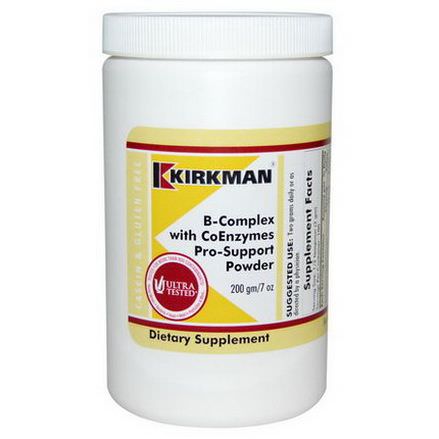 Kirkman Labs, B-Complex with CoEnzymes Pro-Support Powder 200g