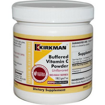 Kirkman Labs, Buffered Vitamin C Powder, Unflavored 198.5g