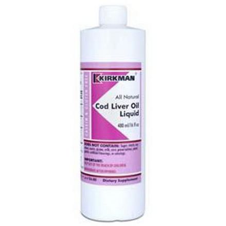 Kirkman Labs, Cod Liver Oil Liquid, Unflavored 473ml