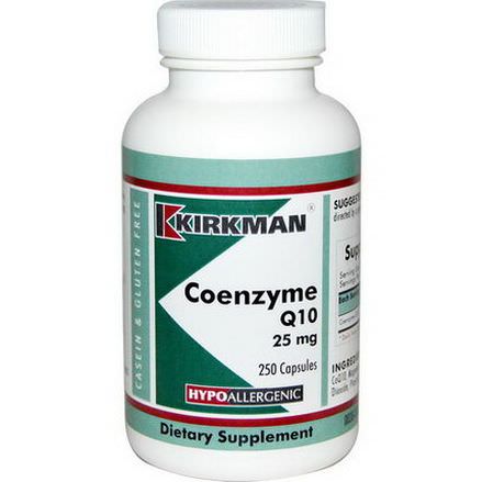 Kirkman Labs, Coenzyme Q10, 25mg, 250 Capsules