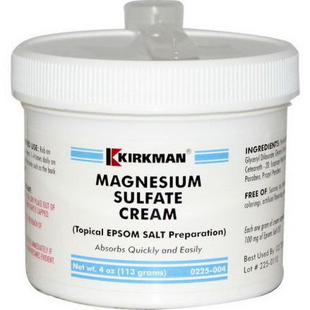 Kirkman Labs, Magnesium Sulfate Cream 113g
