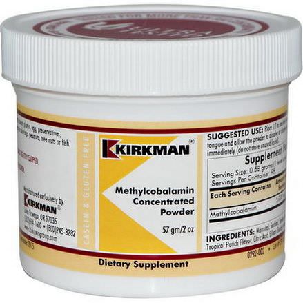 Kirkman Labs, Methylcobalamin Concentrated Powder 57g