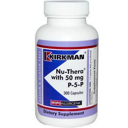 Kirkman Labs, Nu-Thera with 50mg P-5-P, 300 Capsules