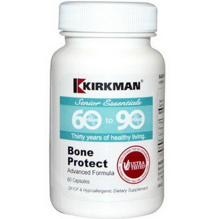 Kirkman Labs, Senior Essentials 60 to 90 Years, Bone Protect, 60 Capsules