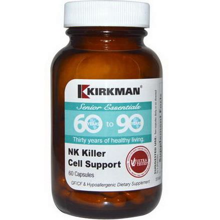 Kirkman Labs, Senior Essentials 60 to 90 Years, NK Killer Cell Support, 60 Capsules