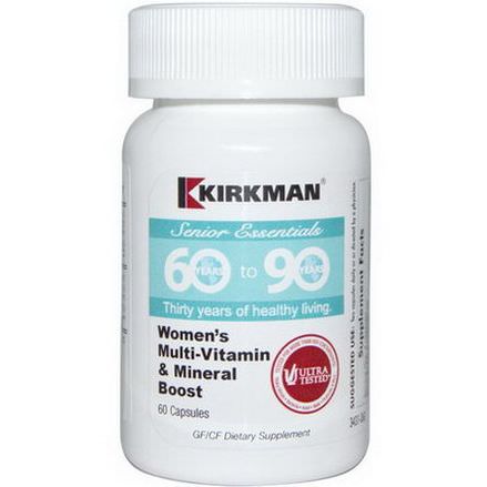 Kirkman Labs, Senior Essentials 60 to 90 Years, Women's Multi-Vitamin&Mineral Boost, 60 Capsules
