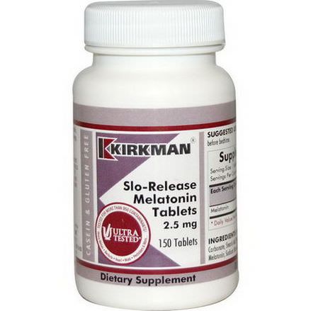 Kirkman Labs, Slo-Release Melatonin, 150 Tablets