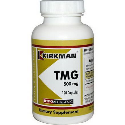 Kirkman Labs Trimethylglycine, 500mg, 120 Capsules