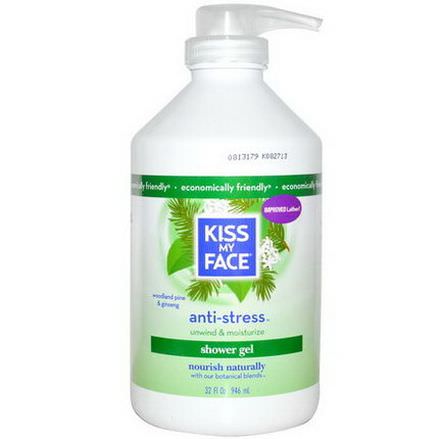 Kiss My Face, Anti-Stress, Shower Gel, Woodland Pine&Ginseng 946ml