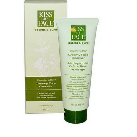 Kiss My Face, Clean For A Day, Creamy Face Cleanser 118ml