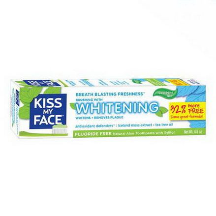 Kiss My Face, Fluoride Free Whitening Toothpaste, Cool Mint Gel, 4.5 oz