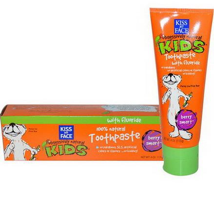 Kiss My Face, Obsessively Natural Kids, Toothpaste with Fluoride, Berry Smart 113g