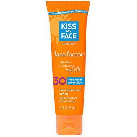 Kiss My Face, Sunscreen, Face Factor, Face Neck, SPF 30 59ml