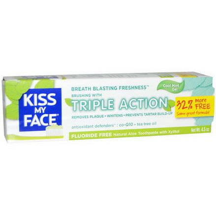 Kiss My Face, Triple Action Toothpaste, Cool Mint Gel 127.6g